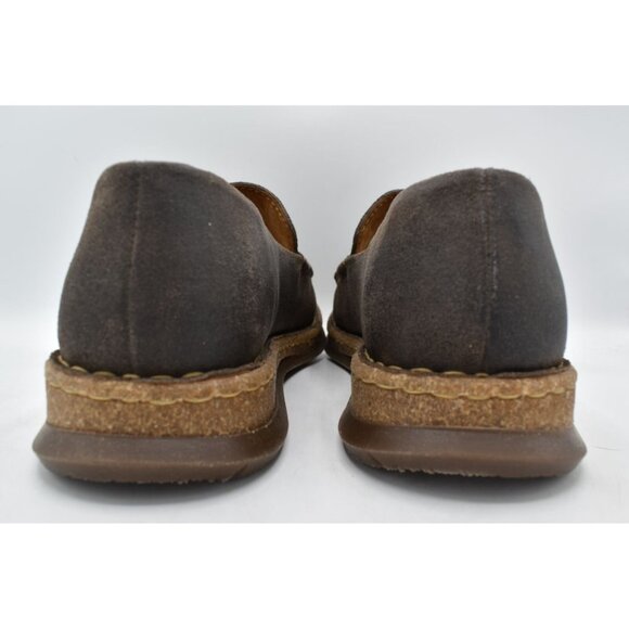 Born Mens Size 11 Baylor Dark Grey Distressed Suede Slip On‎ Loafers Shoes main image 6